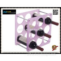 Modern design square acrylic wine bottle holder for nine bottles